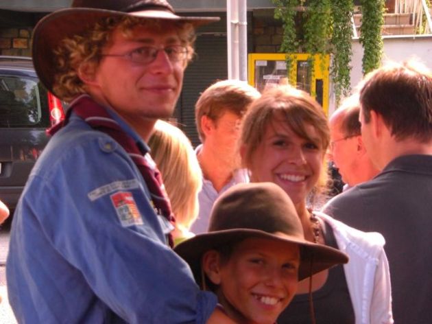 Robin, Lucie, Pierre - retour des scouts